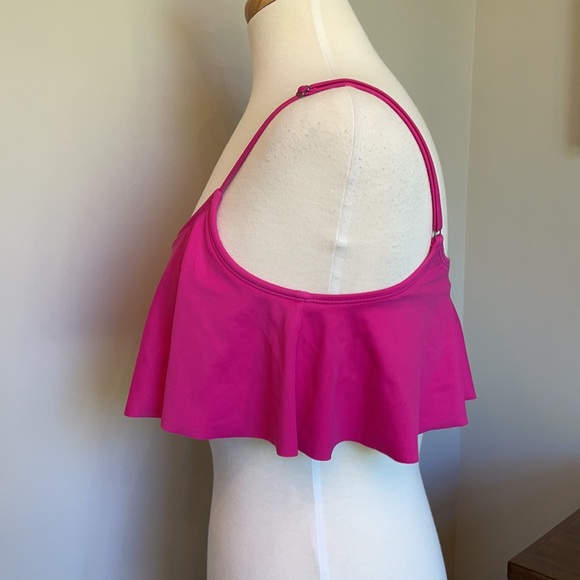 Roxy Hot Pink Ruffle Bikini Top - Picture 3 of 10